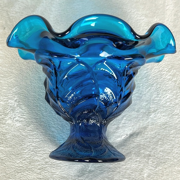 Viking Glass "Bluenique" Candy Pedestal Dish - Picture 8 of 8